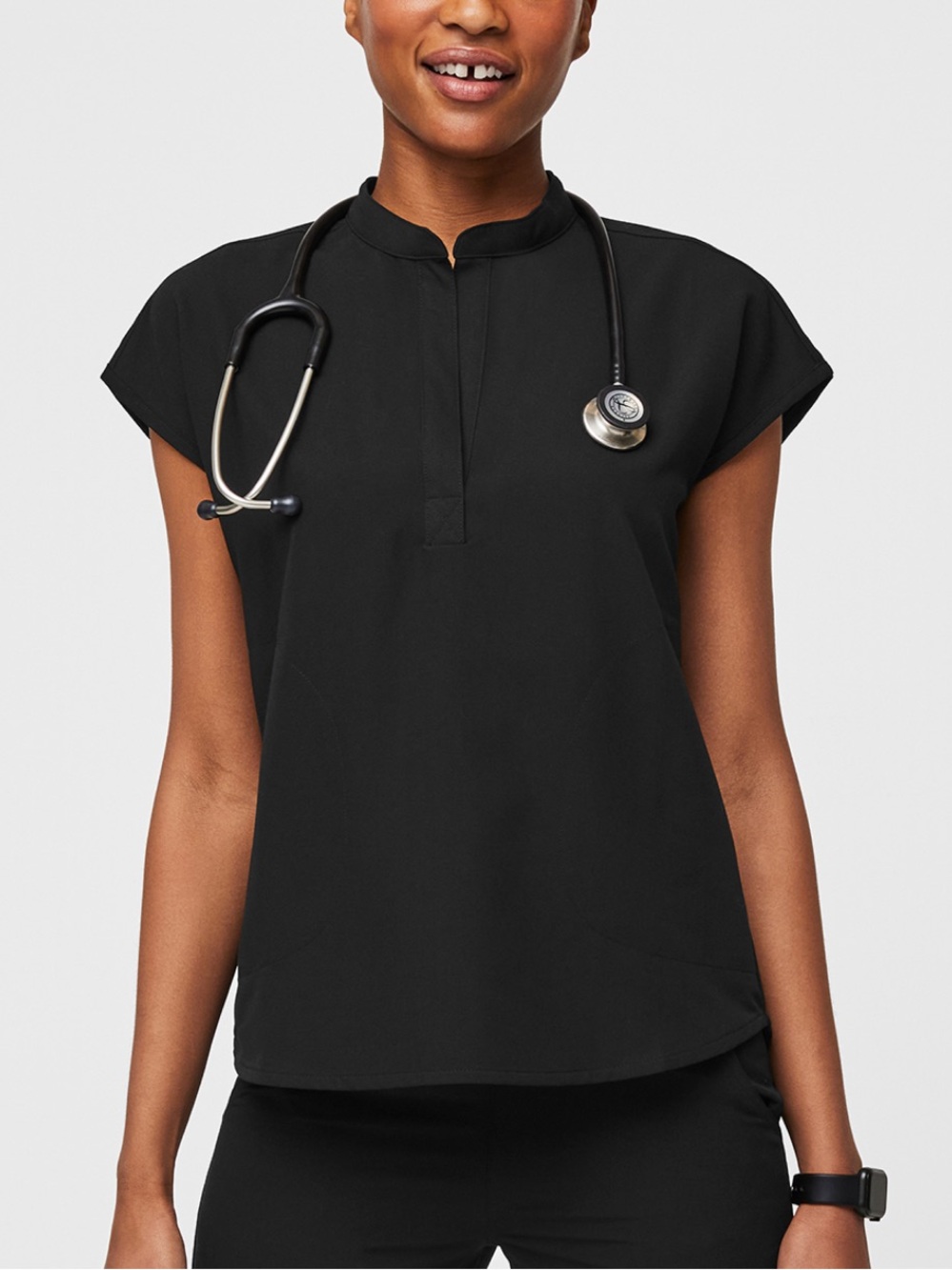 Rafaela oversized scrub top black